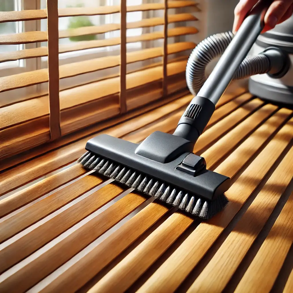 Aspirador de pó com escova macia para remover a poeira das persianas