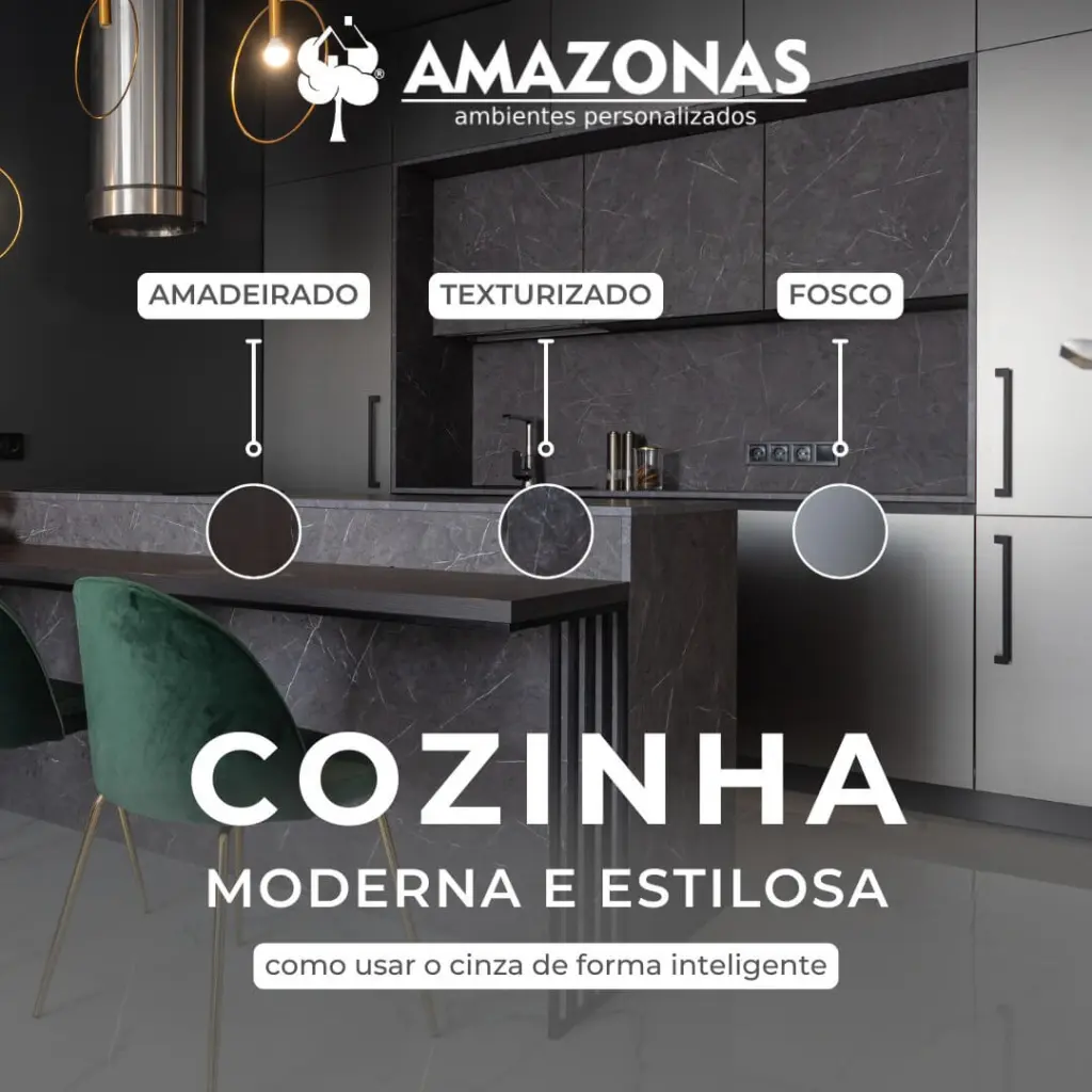 Cozinha Cinza Amazonas Planejados