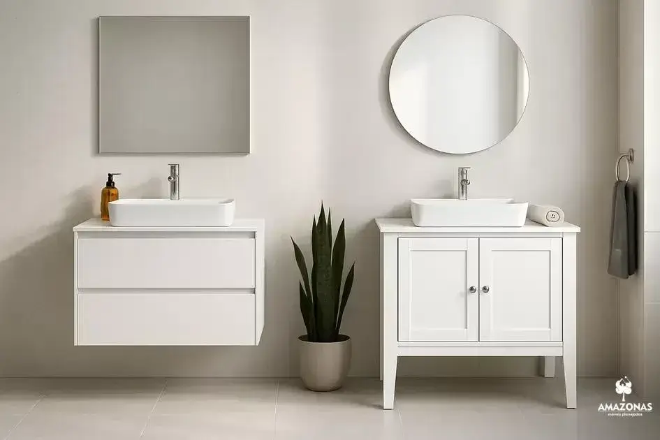 Armário suspenso ou com pés