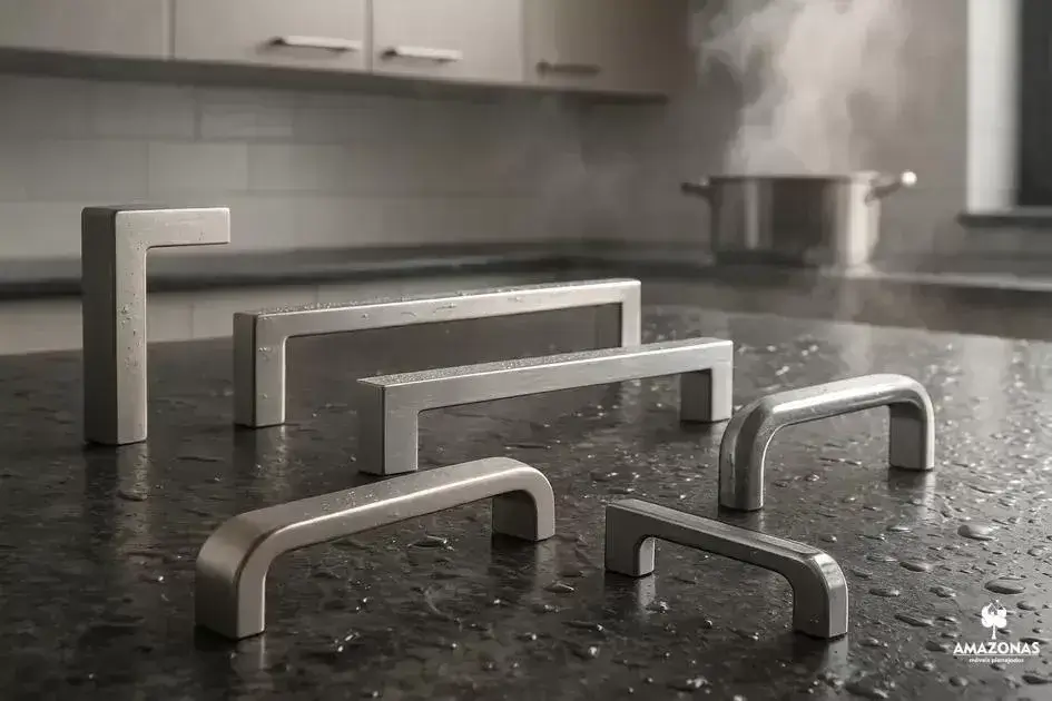 Como Escolher Puxadores para Cozinha: Materiais que Resistam à Umidade