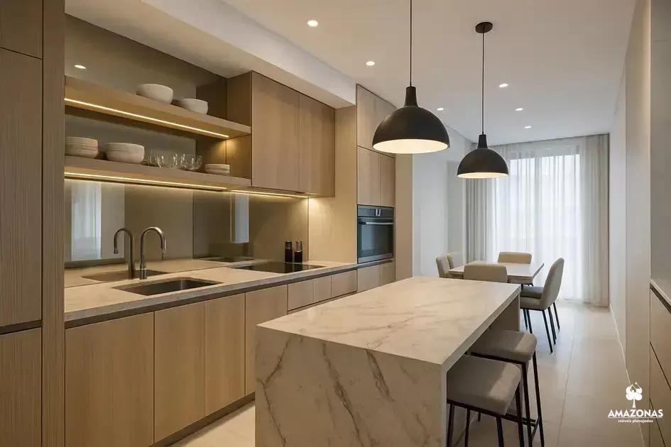 Inspirações de arquitetura para cozinhas gourmet pequenas