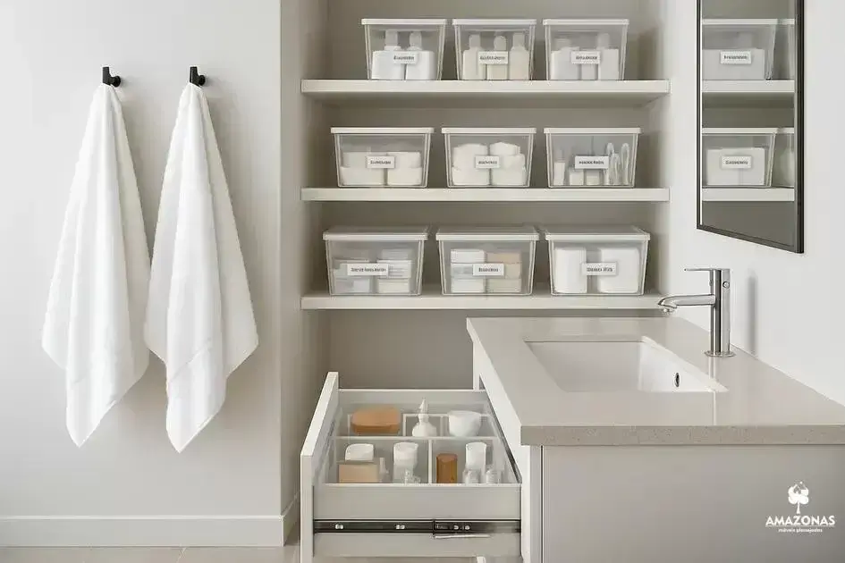 Organização inteligente no banheiro