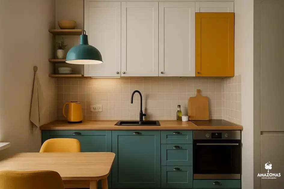 Principais tendências de cores para cozinhas pequenas