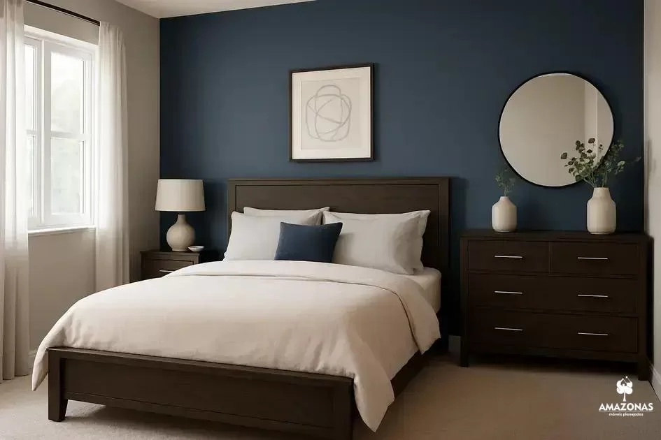 Quais são as cores ideais para um quarto de casal com móveis planejados?