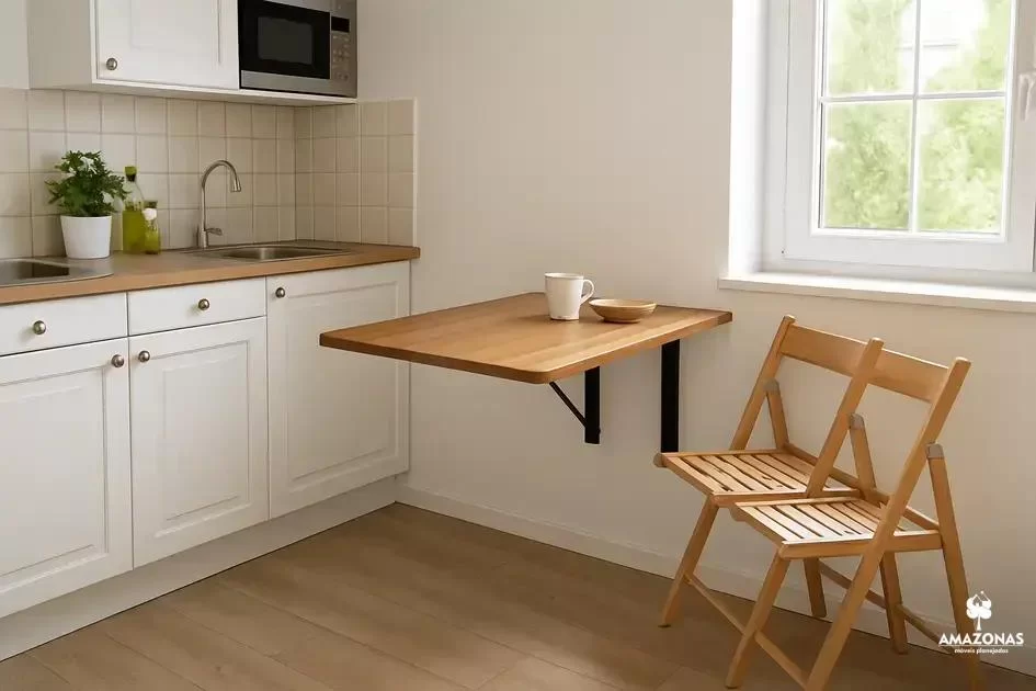 Instale uma Mesa Dobrável na Parede