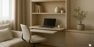 Como criar um home office elegante e funcional mesmo sem espaço sobrando