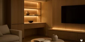 Móveis planejados com iluminação embutida: estética e utilidade
