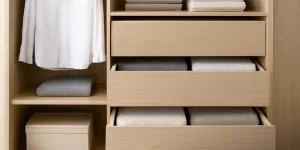 Altura ideal de gavetas em guarda-roupa planejado