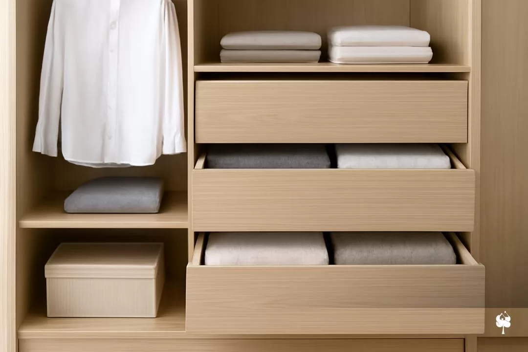 Altura ideal de gavetas em guarda-roupa planejado