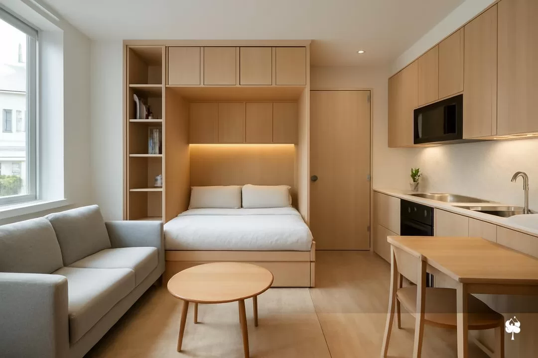 Studio ou apartamento pequeno na planta: como planejar móveis inteligentes