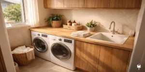 Bancada de Lavanderia: como definir a altura ideal e o material certo para cada caso