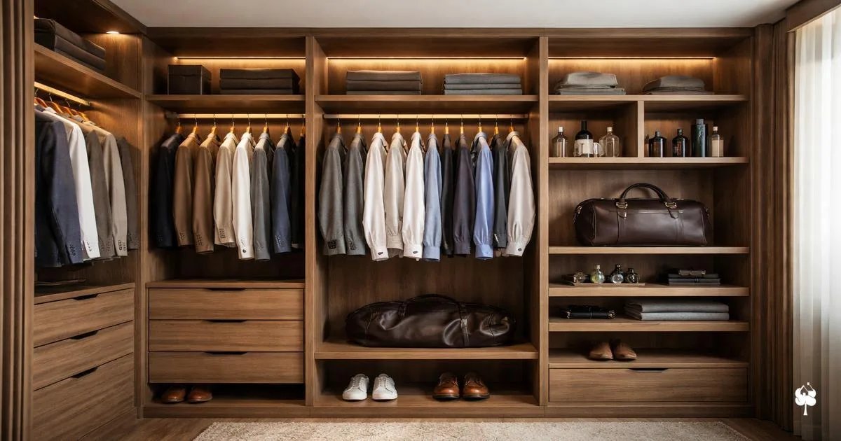 Closet Masculino Planejado: como organizar tudo sem perder espaço nem estilo