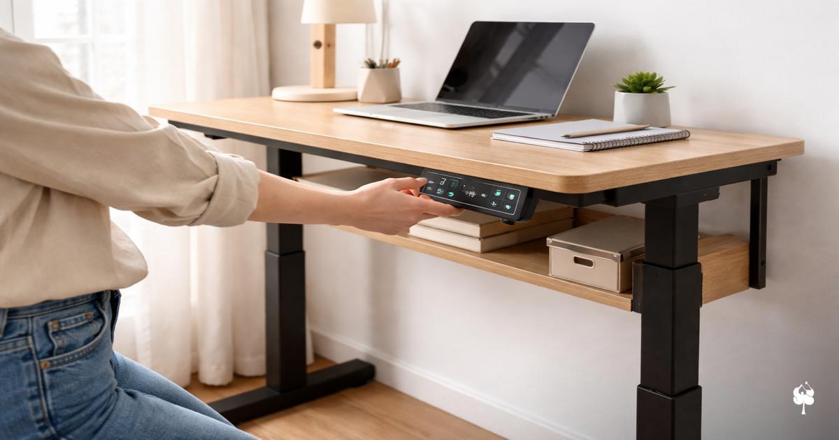 Espaço para monitor, teclado e organização de cabos