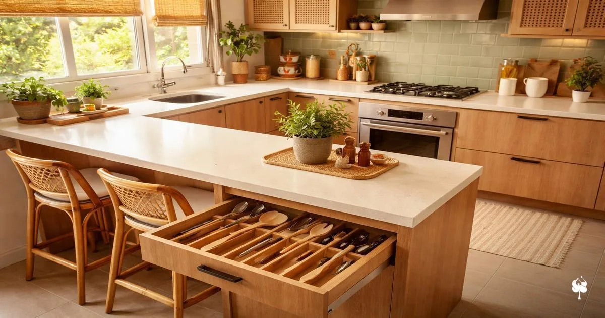 Cozinha planejada com península: o que é, medidas ideais e quando vale a pena