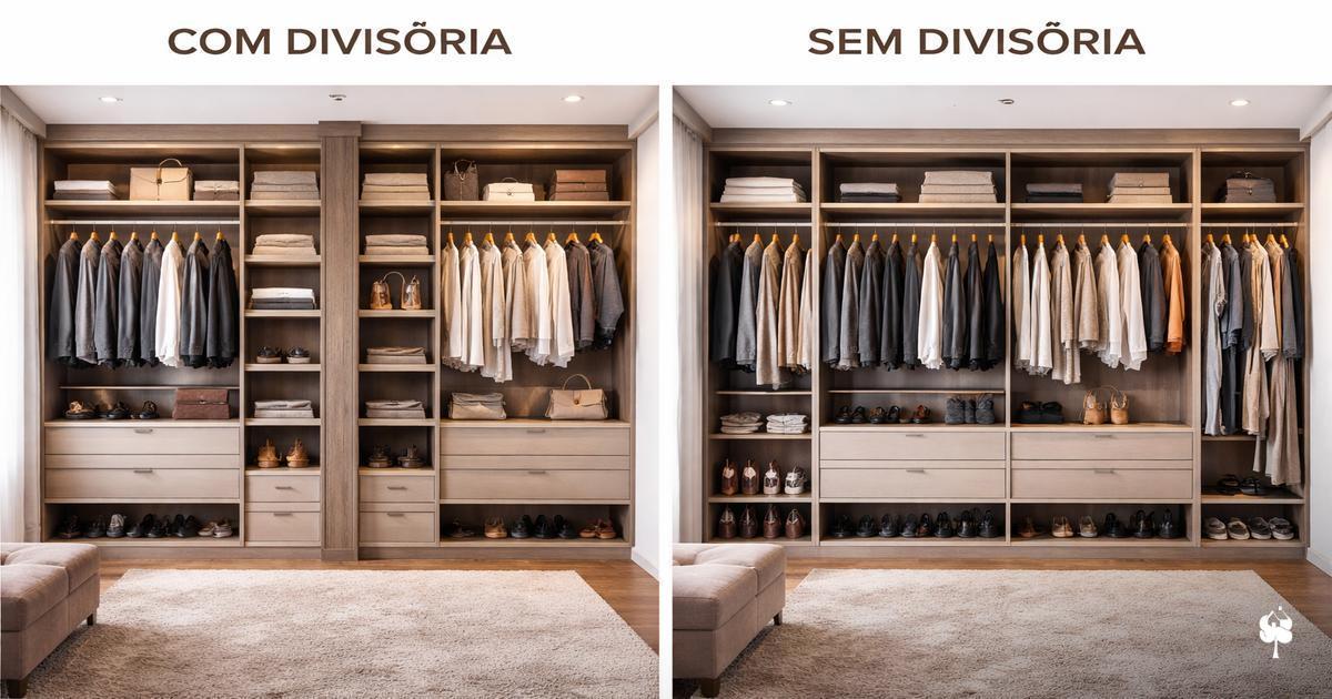 Iluminação e espelhos no closet de casal Iluminação e espelhos no closet de casal