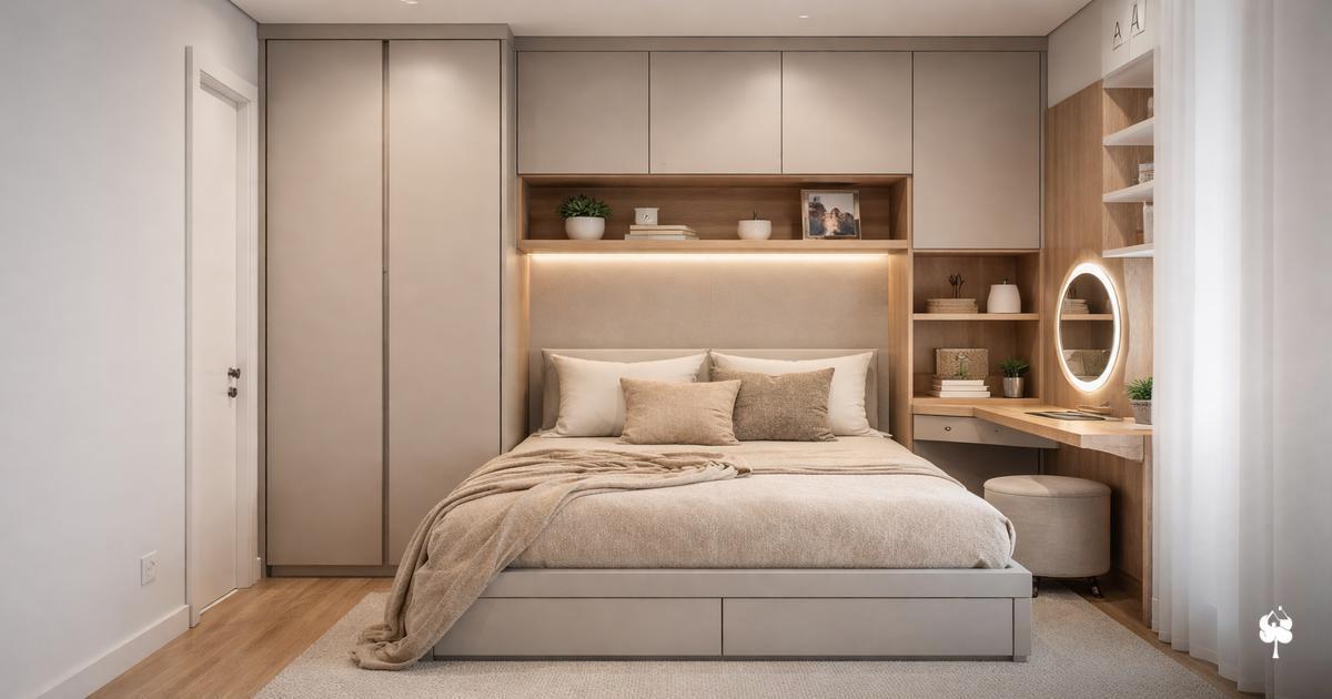 Soluções de armazenamento embaixo da cama e nas paredes Soluções de armazenamento embaixo da cama e nas paredes