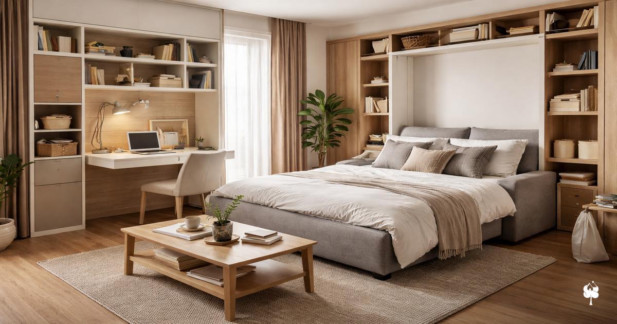 Cozinha, closet e home office integrados sem poluir o ambiente